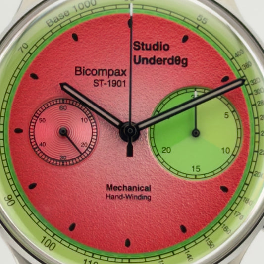 Studio Underd0g Watermel0n Bicompax — 38.5mm Chronograph