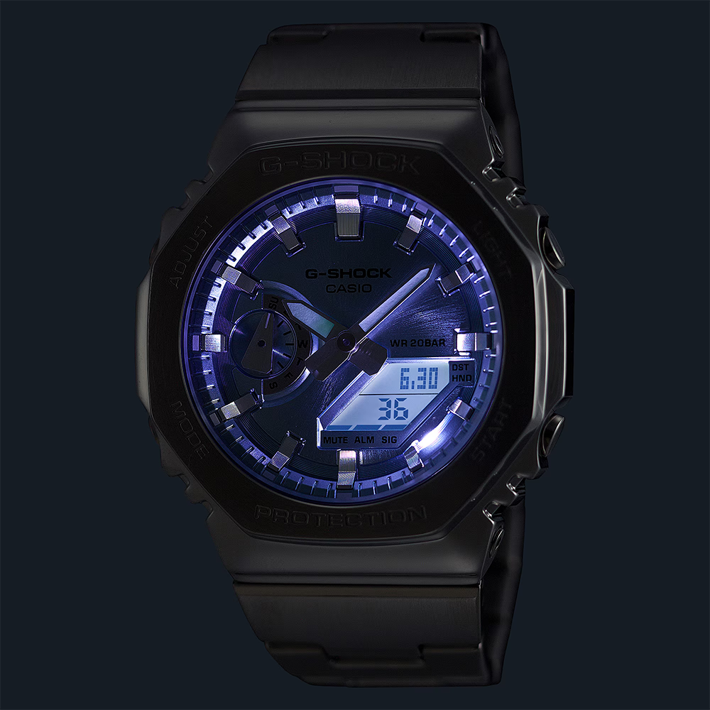 Casio G-SHOCK 2100 Metal Covered Series 44.4mm Stainless Steel Octagonal Fixed Bezel GM-2110D-2AER