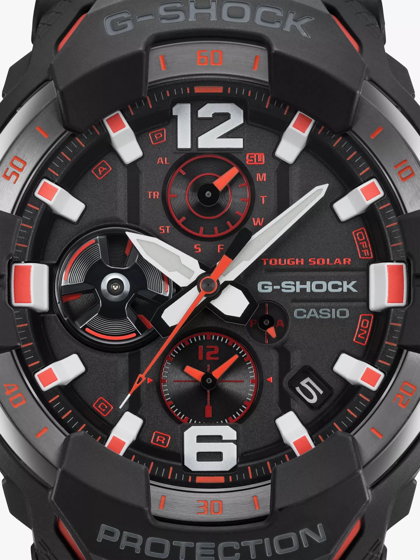 Casio G-SHOCK Master of G Gravitymaster Emergency Colors Collection 54.7mm Black Bio-based Carbon, Bio-based Resin & Stainless Steel Fixed Bezel GR-B300EC-1AER