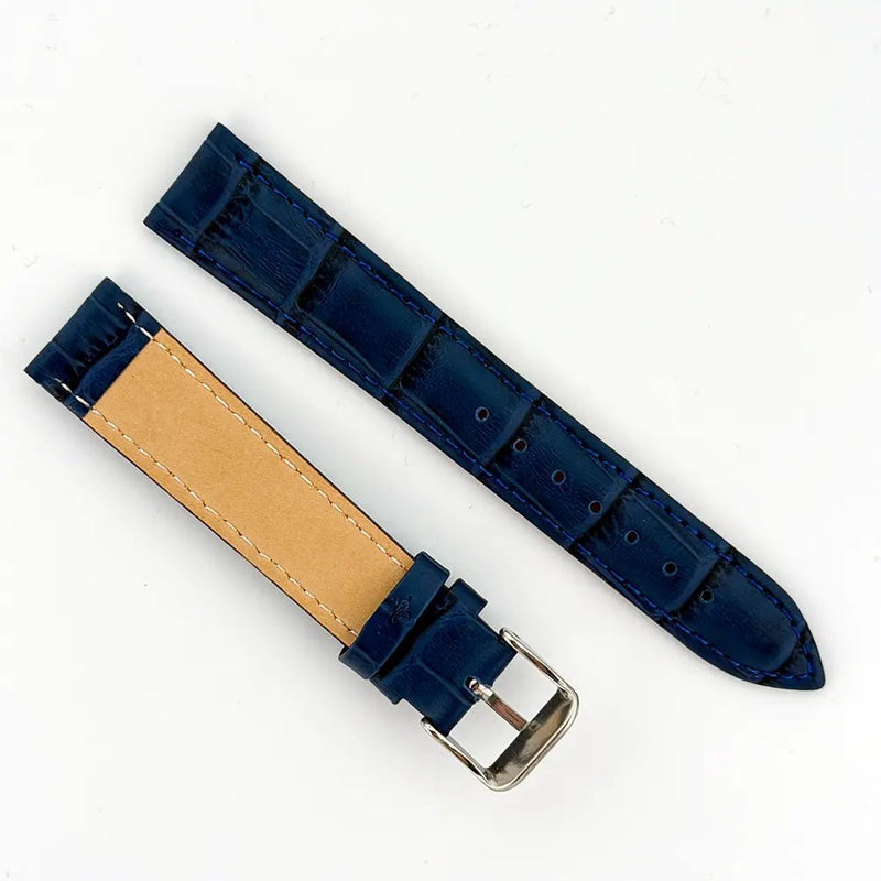 14mm Blue Alligator Style Watch Strap - CalderoneWatchCo