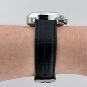 14mm Triple Black Alligator Style Watch Strap - CalderoneWatchCo