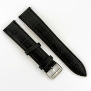 16mm Triple Black Alligator Style Watch Strap - CalderoneWatchCo