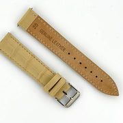 18mm Beige Alligator Style Watch Strap - CalderoneWatchCo