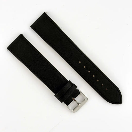 18mm Extra Long Triple Black Leather Watch Strap - CalderoneWatchCo