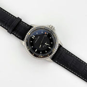 18mm White & Black Alligator Style Watch Strap - CalderoneWatchCo