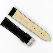 18mm White & Black Alligator Style Watch Strap - CalderoneWatchCo