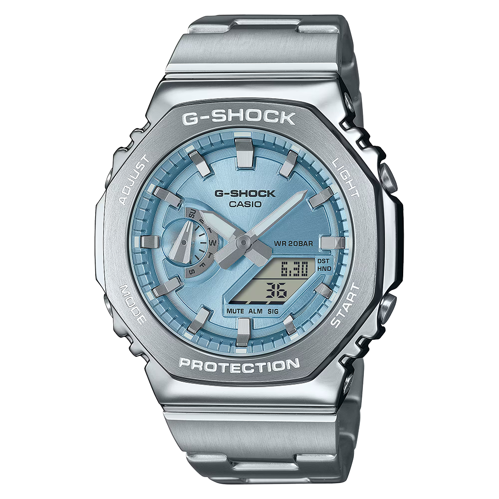 Casio G-SHOCK 2100 Metal Covered Series 44.4mm Stainless Steel Octagonal Fixed Bezel GM-2110D-2AER
