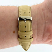 20mm Beige Alligator Style Watch Strap - CalderoneWatchCo