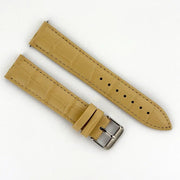 20mm Beige Alligator Style Watch Strap - CalderoneWatchCo