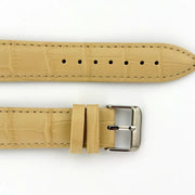 20mm Beige Alligator Style Watch Strap - CalderoneWatchCo