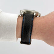 20mm Blue & Black Racing Watch Strap - CalderoneWatchCo