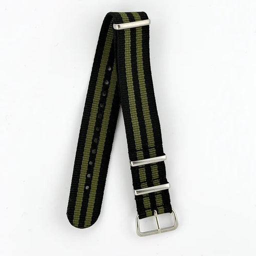 20mm Olive & Black Nylon NATO Watch Strap - CalderoneWatchCo