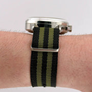 20mm Olive & Black Nylon NATO Watch Strap - CalderoneWatchCo