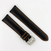 20mm Orange & Black Racing Watch Strap - CalderoneWatchCo