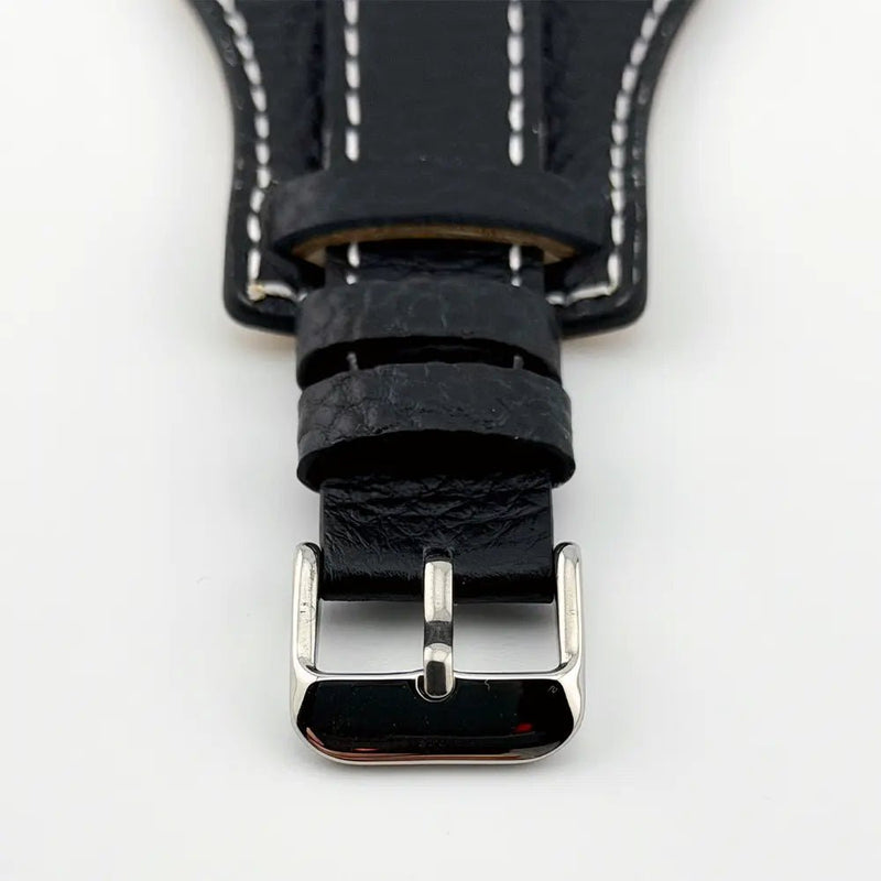 20mm White & Black Bund Watch Strap - CalderoneWatchCo