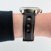 20mm White & Black Racing Watch Strap - CalderoneWatchCo