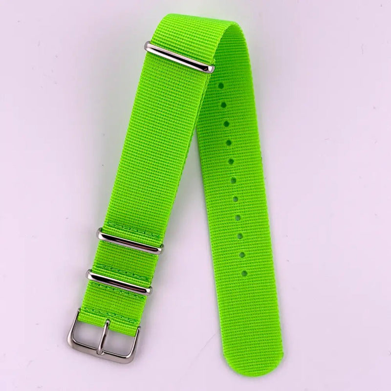 22mm Neon Green Nylon NATO Watch Strap - CalderoneWatchCo