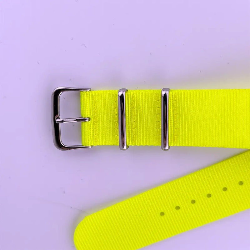 22mm Neon Yellow Nylon NATO Watch Strap - CalderoneWatchCo