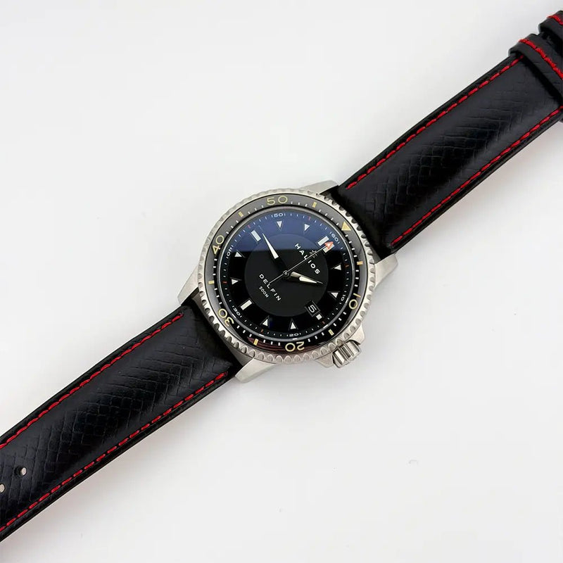 22mm Red & Black Racing Watch Strap - CalderoneWatchCo