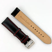 22mm Red & Black Racing Watch Strap - CalderoneWatchCo