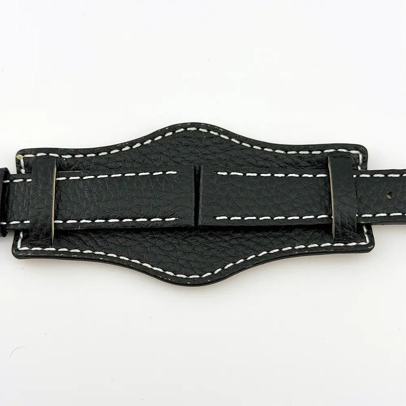 22mm White & Black Bund Watch Strap - CalderoneWatchCo