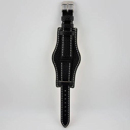 22mm White & Black Bund Watch Strap - CalderoneWatchCo