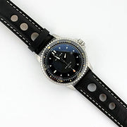 22mm White & Black Racing Watch Strap - CalderoneWatchCo