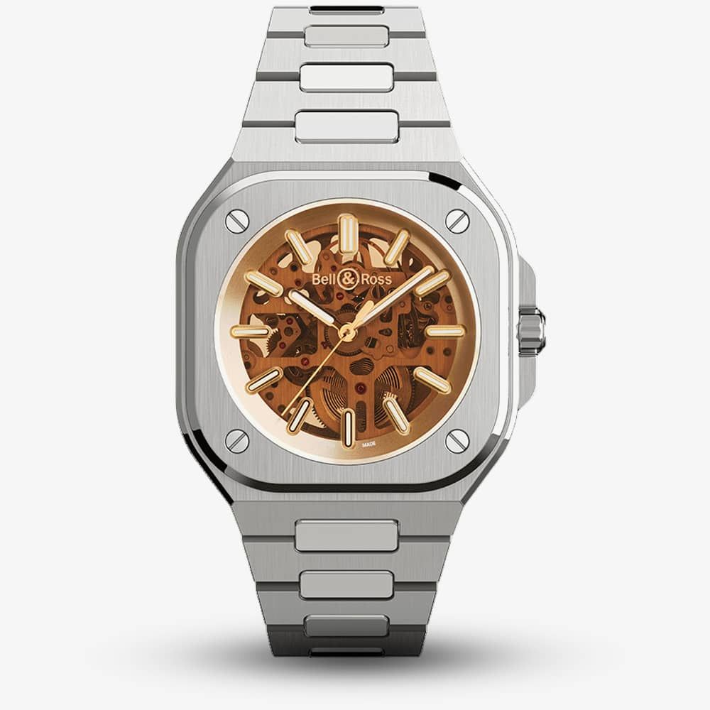 Bell & Ross BR 05 Skeleton Golden 40mm Brushed and Polished Stainless Steel Bezel BR05A-CH-SKST_SST