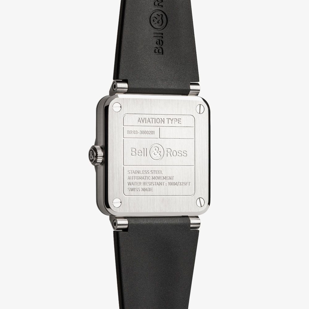 Bell & Ross BR 03 Black Steel 41mm Stainless Steel Bezel BR03A-BL-ST_SRB
