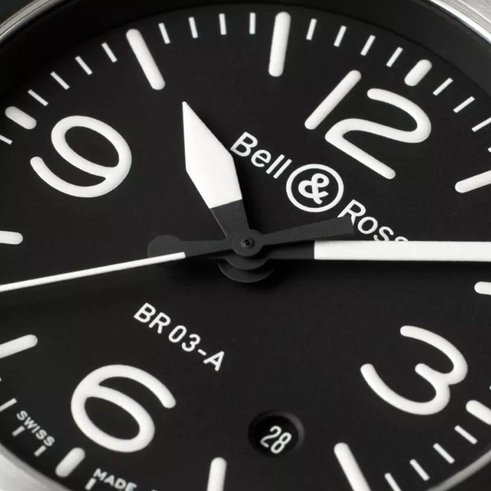 Bell & Ross BR 03 Black Steel 41mm Stainless Steel Bezel BR03A-BL-ST_SRB