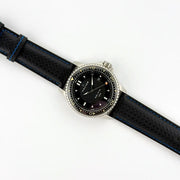 24mm Blue & Black Racing Watch Strap - CalderoneWatchCo