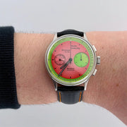 24mm Orange & Black Racing Watch Strap - CalderoneWatchCo