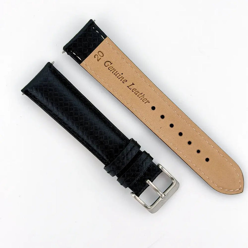 24mm Triple Black Racing Watch Strap - CalderoneWatchCo