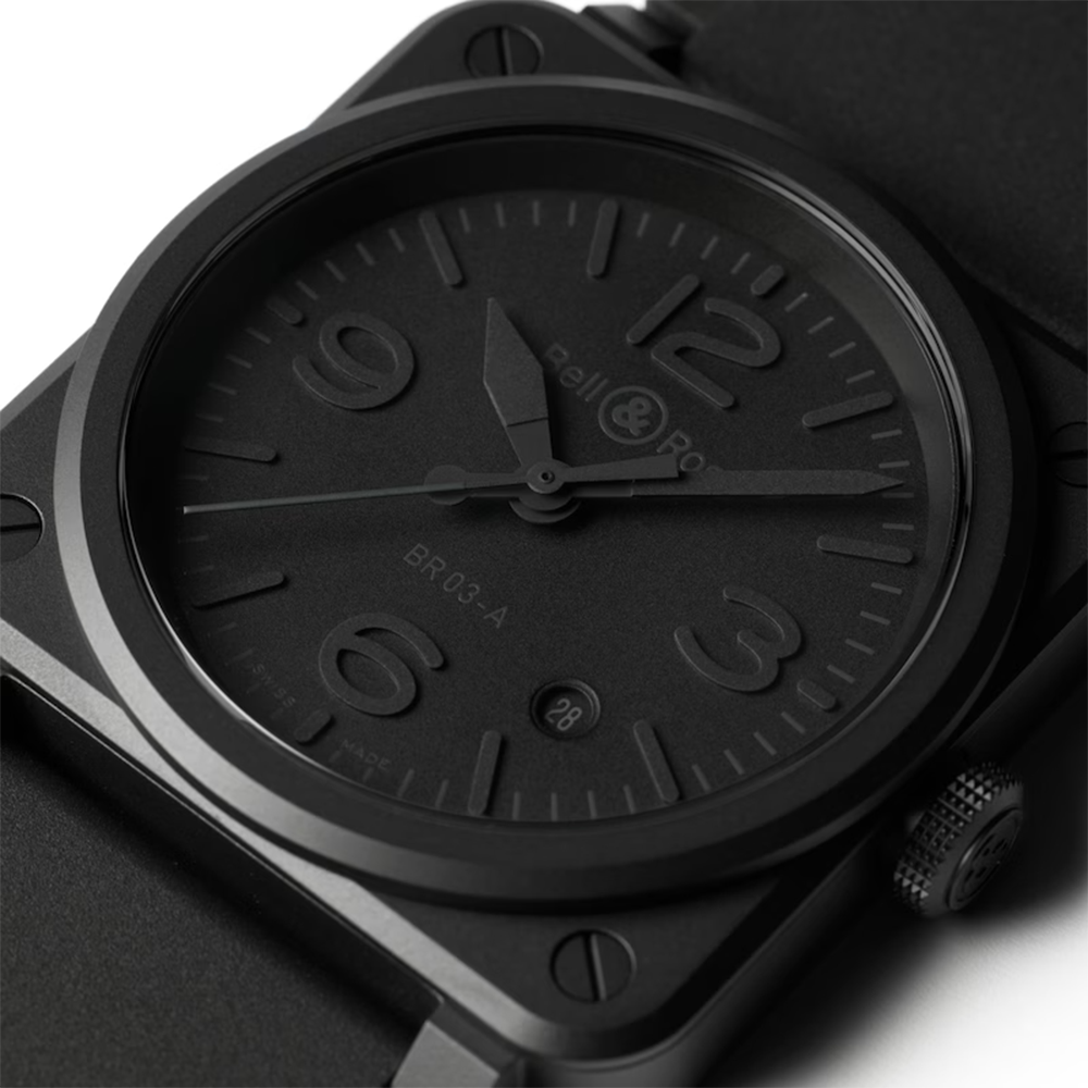 Bell & Ross BR 03 Phantom 41mm Black Ceramic Bezel BR03A-PH-CE_SRB