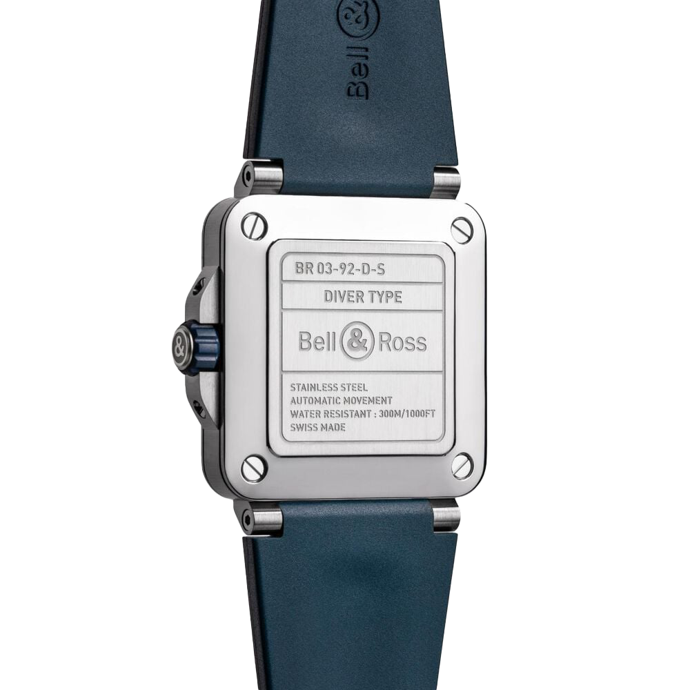 Bell & Ross BR 03 Diver Black Steel 42mm Black Ceramic Unidirectional Bezel BR03A-D-BL-ST_SRB