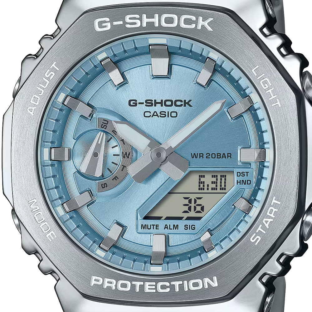 Casio G-SHOCK 2100 Metal Covered Series 44.4mm Stainless Steel Octagonal Fixed Bezel GM-2110D-2AER