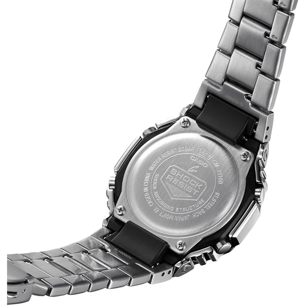 Casio G-SHOCK 2100 Metal Covered Series 44.4mm Stainless Steel Octagonal Fixed Bezel GM-2110D-2AER