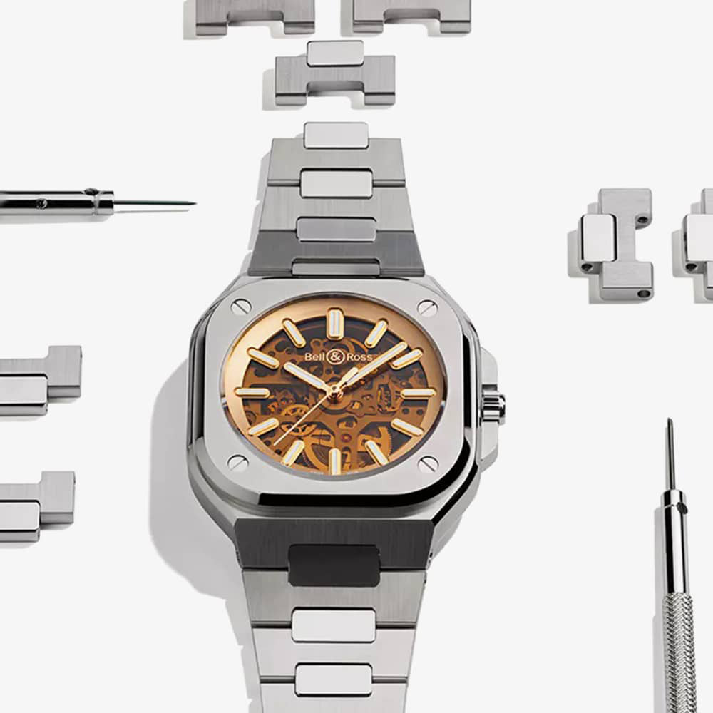 Bell & Ross BR 05 Skeleton Golden 40mm Brushed and Polished Stainless Steel Bezel BR05A-CH-SKST_SST