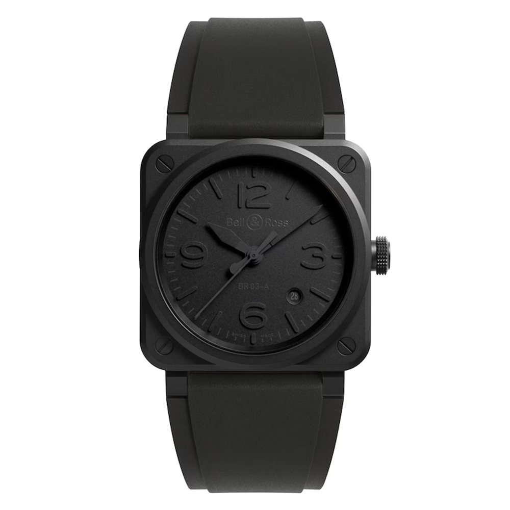 Bell & Ross BR 03 Phantom 41mm Black Ceramic Bezel BR03A-PH-CE_SRB