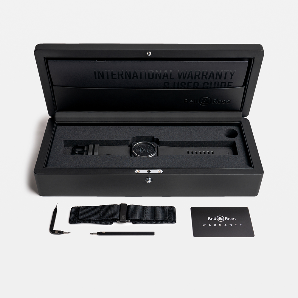 Bell & Ross BR 03 Phantom 41mm Black Ceramic Bezel BR03A-PH-CE_SRB