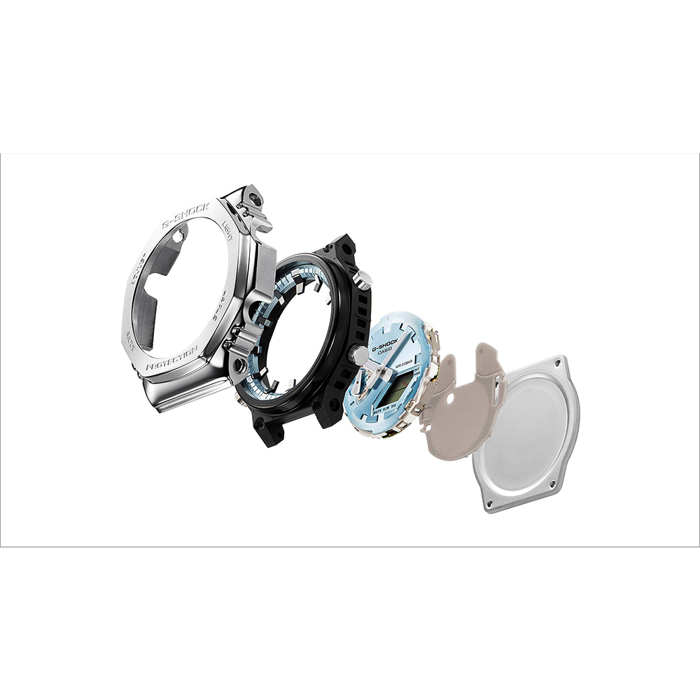 Casio G-SHOCK 2100 Metal Covered Series 44.4mm Stainless Steel Octagonal Fixed Bezel GM-2110D-2AER