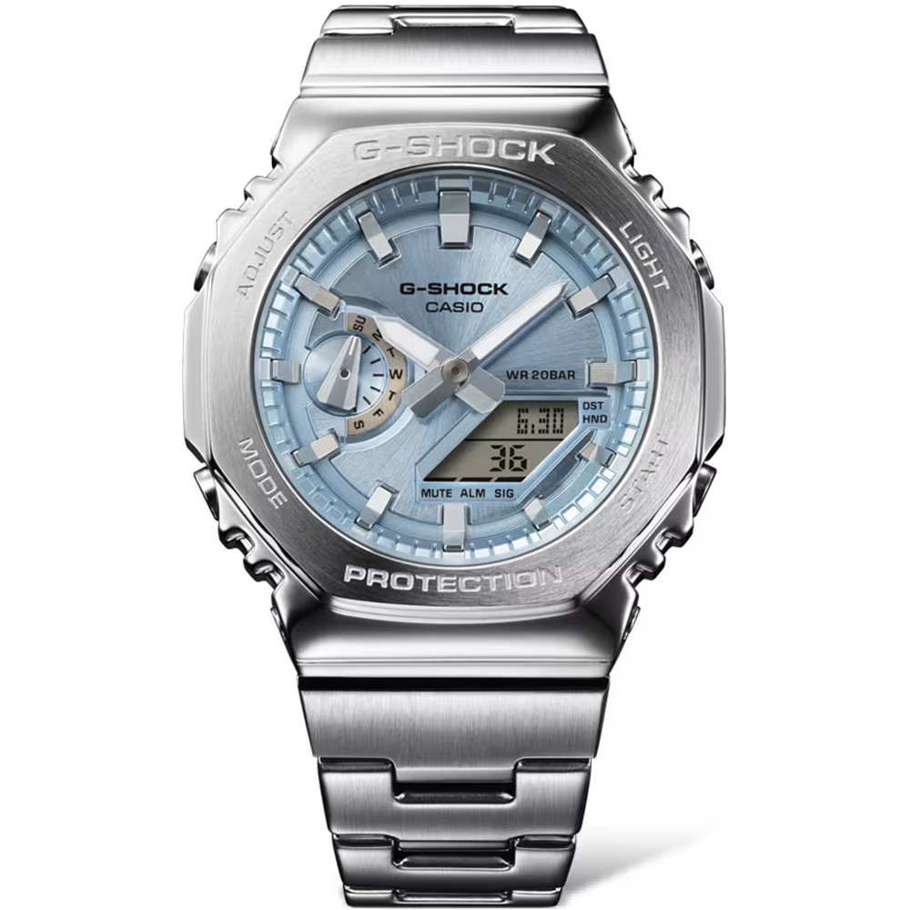 Casio G-SHOCK 2100 Metal Covered Series 44.4mm Stainless Steel Octagonal Fixed Bezel GM-2110D-2AER