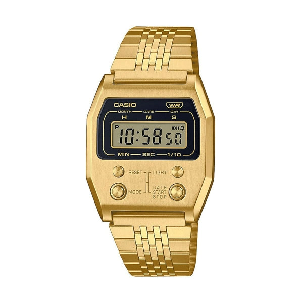 CASIO Vintage A1100G 35mm Gold Digital Full-Metal Steel Bracelet A1100G-5EF