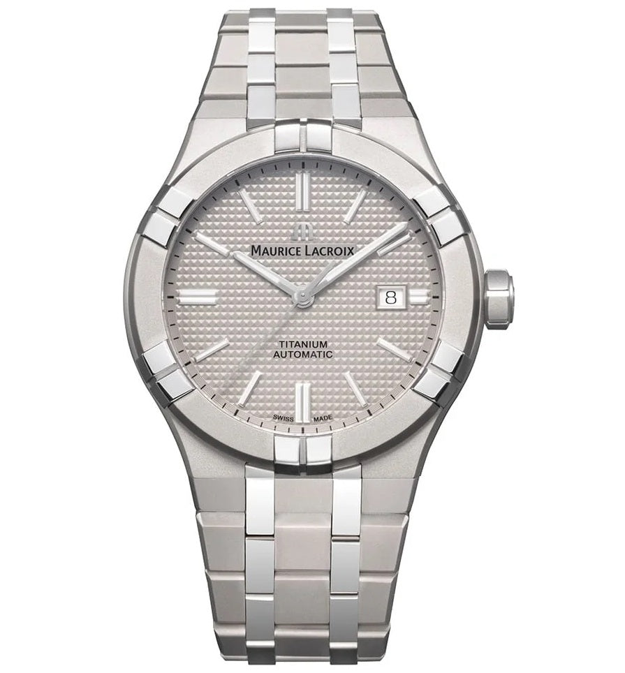 Maurice Lacroix Aikon Automatic Titanium 42mm Grey Clous de Paris Dial AI6008-TT032-230-1