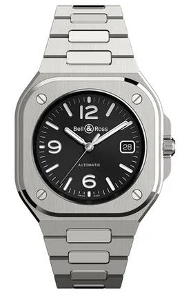 Bell & Ross BR 05 Black Steel 40mm Brushed and Polished Stainless Steel Bezel BR05A-BL-ST_SST