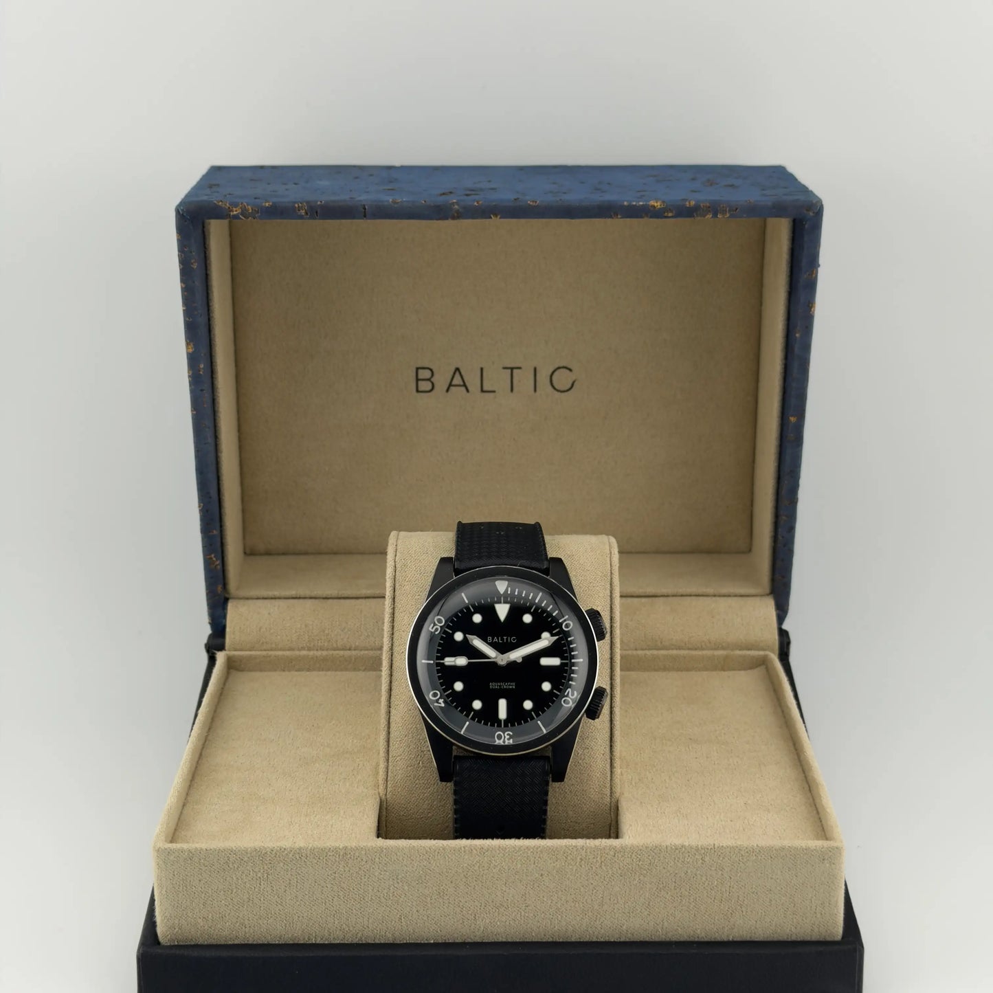 Baltic Aquascaphe Dual-Crown PVD Black