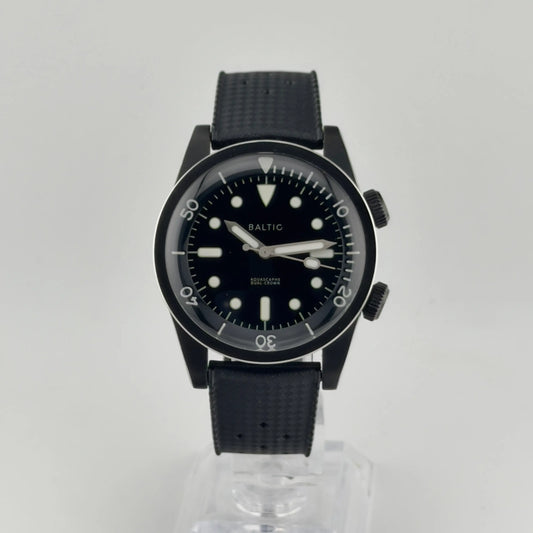 Baltic Aquascaphe Dual-Crown PVD Black