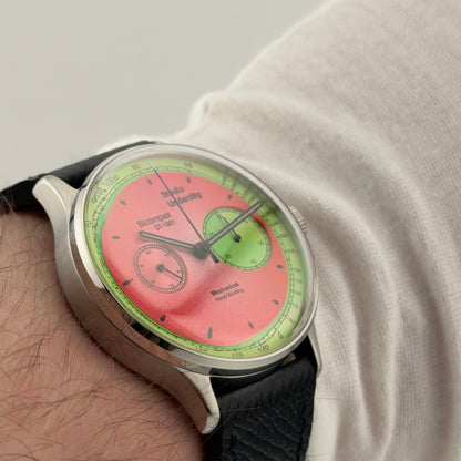 Studio Underd0g Watermel0n Bicompax — 38.5mm Chronograph