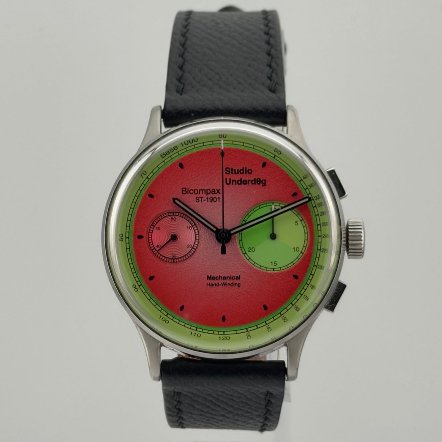 Studio Underd0g Watermel0n Bicompax — 38.5mm Chronograph