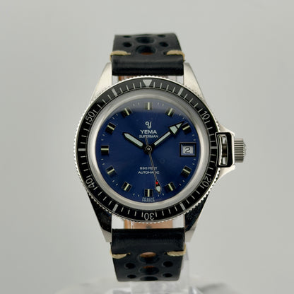 Yema Superman Heritage Blue/Purple Sunburst — 39mm Automatic | Excellent